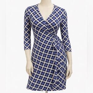 NWT Donna Morgan Wrap Surplice Dress Geometric Print Sz 12P